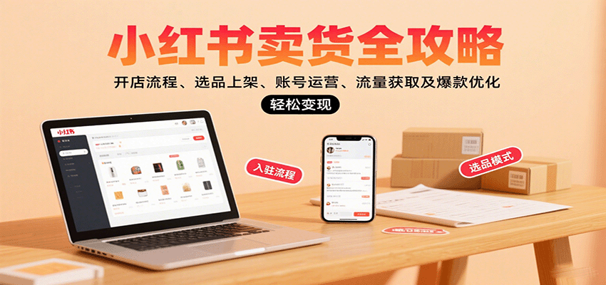 小红书卖货全攻略：开店流程、选品上架、账号运营、流量获取及爆款优化，轻松变现-悟空知识星球