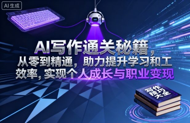 AI写作通关秘籍，从零到精通，助力提升学习和工作效率，实现个人成长与职业变现-悟空知识星球