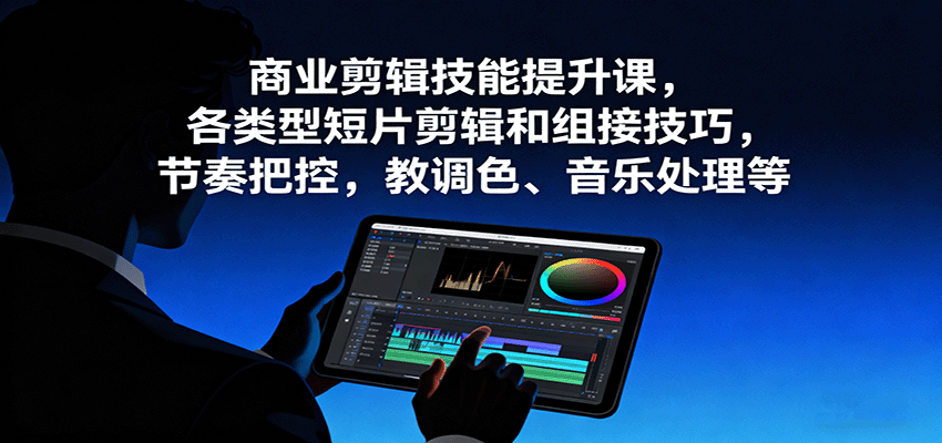 商业剪辑技能提升课，各类型短片剪辑和组接技巧，节奏把控，教调色、音乐处理等-悟空知识星球