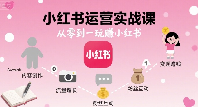 小红书运营实战课，从零到一玩賺小红书-悟空知识星球