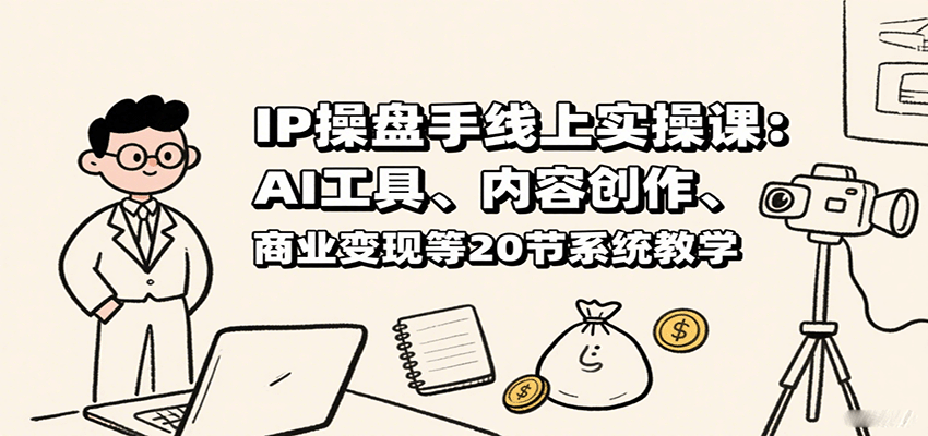 IP操盘手线上实操课：AI工具、内容创作、商业变现等20节系统教学-悟空知识星球