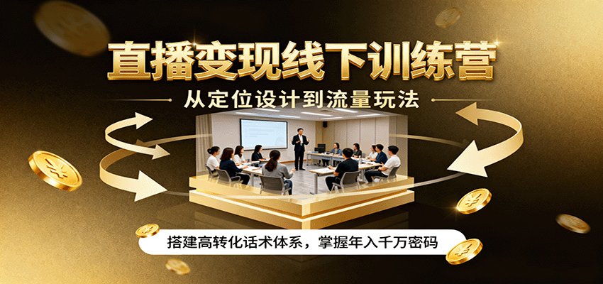 直播变现线下训练营，从定位设计到流量玩法，搭建高转化话术体系，掌握年入千万密码-悟空知识星球