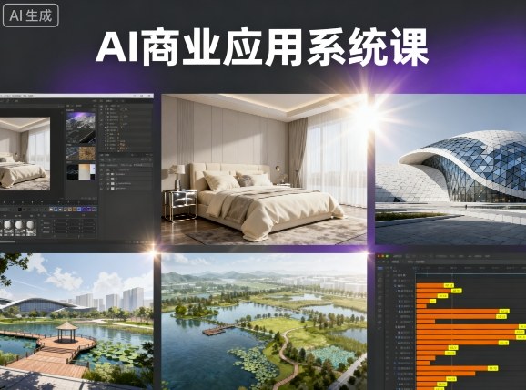 AI商业应用系统课，室内-软装-建筑-景观，智能设计+效果图+动画画实战-悟空知识星球