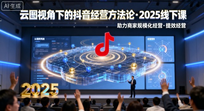 云图视角下的抖音经营方法论，2025线下课，助力商家规模化经营，提效经营（录音+字幕）-悟空知识星球