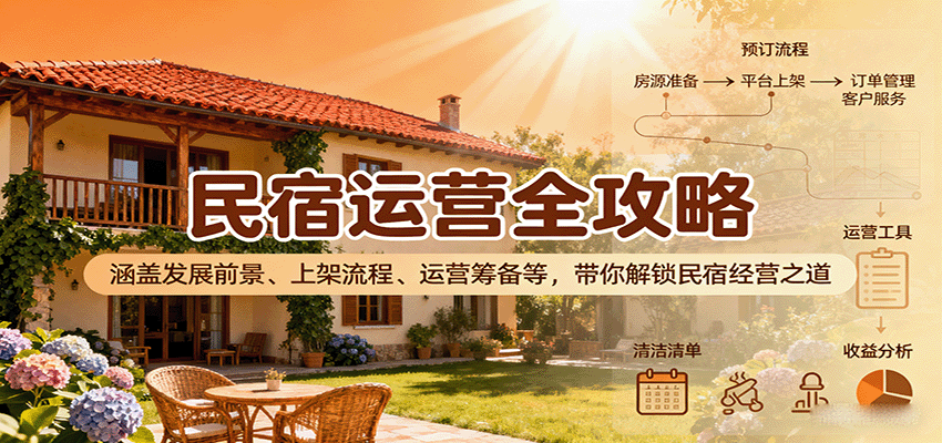 民宿运营全攻略：涵盖发展前景、上架流程、运营筹备等，带你解锁民宿经营之道-悟空知识星球