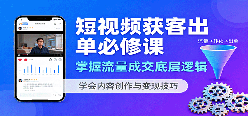 短视频获客出单必修课：掌握流量成交底层逻辑，学会内容创作与变现技巧-悟空知识星球