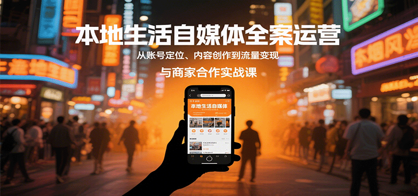 本地生活自媒体全案运营，从账号定位、内容创作到流量变现与商家合作实战课-悟空知识星球