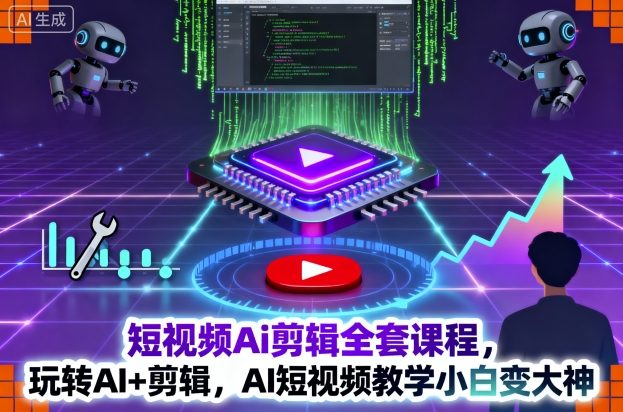 短视频Ai剪辑全套课程，玩转AI+剪辑，AI短视频教学小白变大神-悟空知识星球