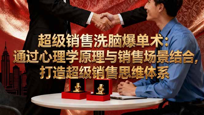 （16370期）超级销售洗脑爆单术：通过心理学原理与销售场景结合,打造超级销售思维体系-悟空知识星球