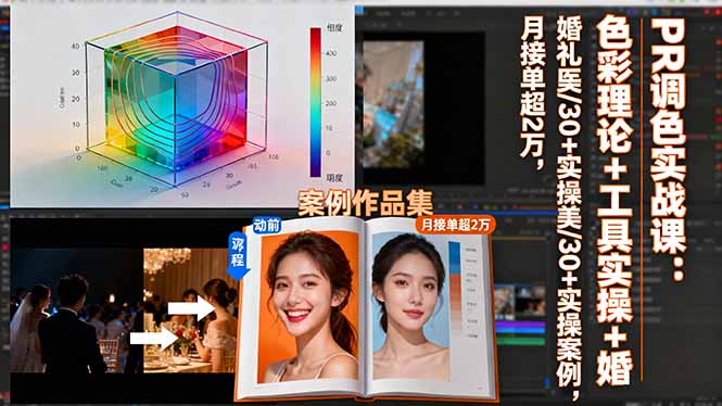 （16336期）PR调色实战课：色彩理论+工具实操+婚礼医美/30+实操案例，月接单超2万-悟空知识星球