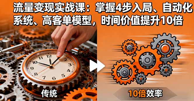 （16197期）流量变现实战课：掌握4步入局、自动化系统、高客单模型，时间价值提升10倍-悟空知识星球