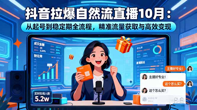 （16339期）抖音拉爆自然流直播10月：从起号到稳定期全流程，精准流量获取与高效变现-悟空知识星球