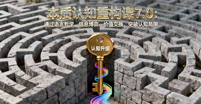 （16218期）本质认知重构课7.0：通过语言哲学、信息博弈、价值交换，突破认知局限-悟空知识星球