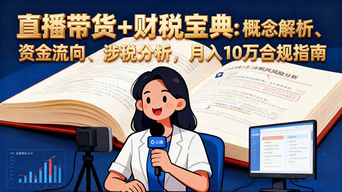 (16444期)直播带货+财税宝典:概念解析、资金流向、涉税分析,月入10万合规指南-悟空知识星球