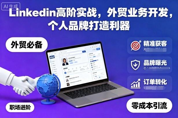 Linkedin高阶实战，外贸业务开发，个人品牌打造利器-悟空知识星球