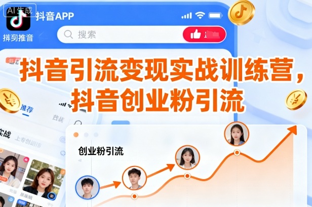 抖音引流变现实战训练营，抖音创业粉引流-悟空知识星球