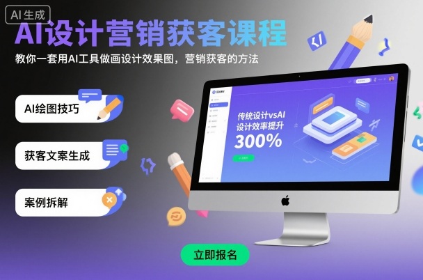 AI设计营销获客课程,教你一套用AI工具做画设计效果图,营销获客的方法-悟空知识星球