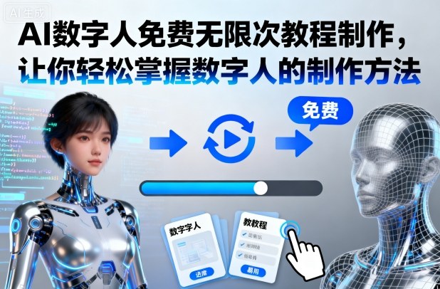 AI数字人免费无限次教程制作，让你轻松掌握数字人的制作方法-悟空知识星球