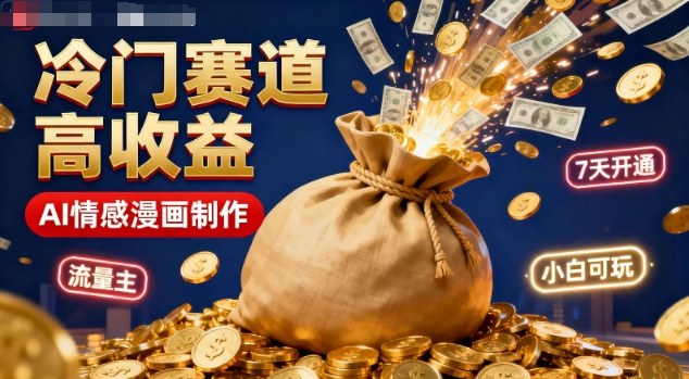 公众号冷门赛道，用AI做情感漫画，7天开通流量主，操作简单，小白可玩-悟空知识星球