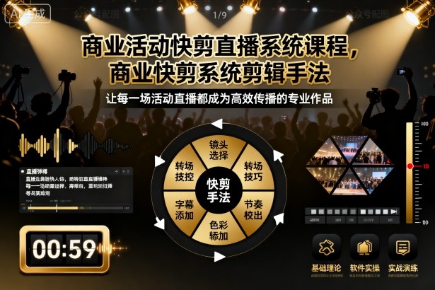 商业活动快剪直播系统课程，商业快剪系统剪辑手法-悟空知识星球