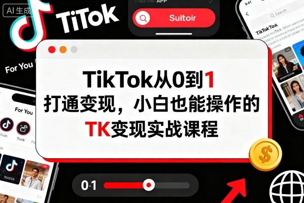 TikTok从0到1打通变现，小白也能操作的TK变现实战课程-悟空知识星球