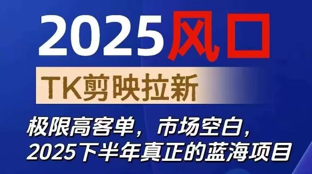 2025风口TK剪映capcut拉新项目，极限高客单，市场空白，2025下半年真正的蓝海项目-悟空知识星球
