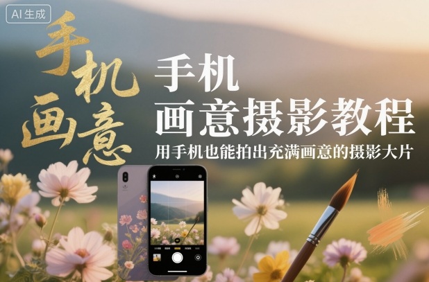 手机画意摄影教程，用手机也能拍出充满画意的摄影大片-悟空知识星球