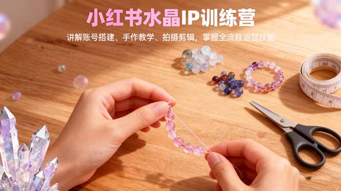 （16475期）小红书水晶IP训练营，讲解账号搭建、手作教学、拍摄剪辑，全流程运营技能-悟空知识星球