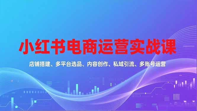 （16695期）小红书电商运营实战课，店铺搭建、多平台选品、内容创作、私域引流、多账号运营等玩法-悟空知识星球