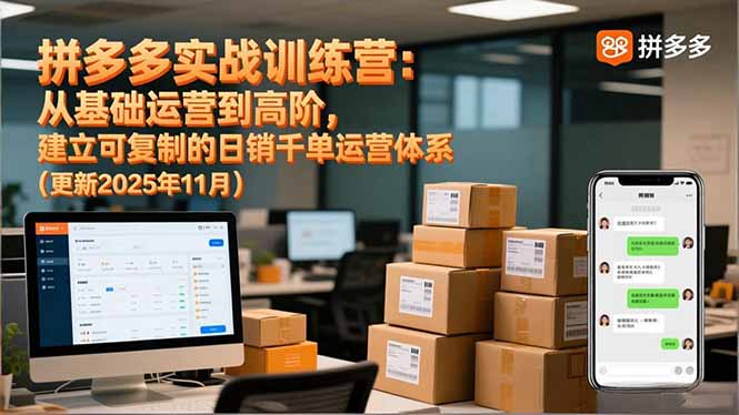 （16700期）拼多多实战训练营：从基础运营到高阶，建立可复制的日销千单运营体系（更新11月）-悟空知识星球
