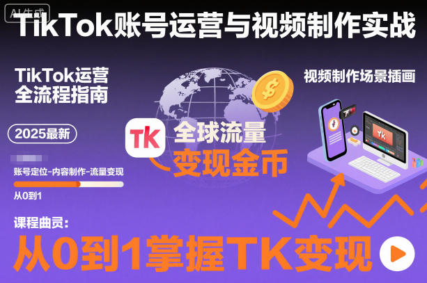 2025最新TikTok账号运营与视频制作实战全流程，从0到1掌握TK变现（含11月最新TK搬运技术）-悟空知识星球