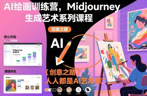 AI绘画训练营，Midjourney生成艺术系列课程，人人都是AI艺术家-悟空知识星球