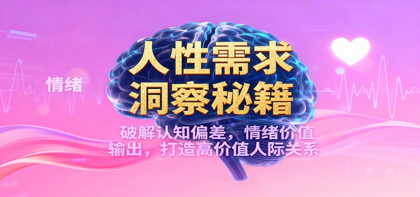 人性需求洞察秘籍，破解认知偏差，情绪价值输出，打造高价值人际关系-悟空知识星球