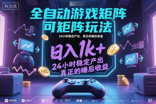 全自动游戏掘金，可矩阵操作，日入1k+，24小时稳定产出，真正的睡后收益【揭秘】-悟空知识星球