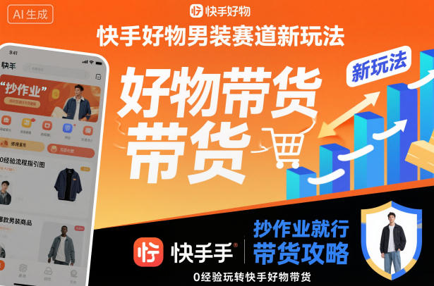 快手好物男装赛道新玩法，抄作业就行，0经验玩转快手好物带货-悟空知识星球