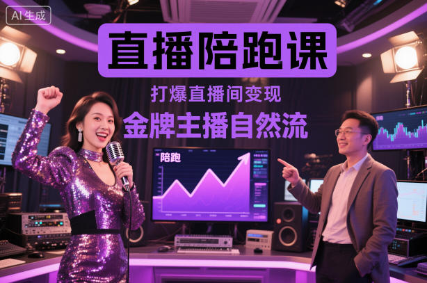 直播陪跑课，金牌主播自然流打爆直播间，复制高变现玩法-悟空知识星球