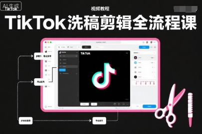TikTok洗稿剪辑全流程课，PR洗稿剪辑全流程，TK洗稿运营课-悟空知识星球