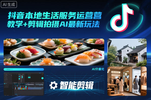 抖音本地生活服务运营教学+剪辑拍摄AI最新玩法-悟空知识星球