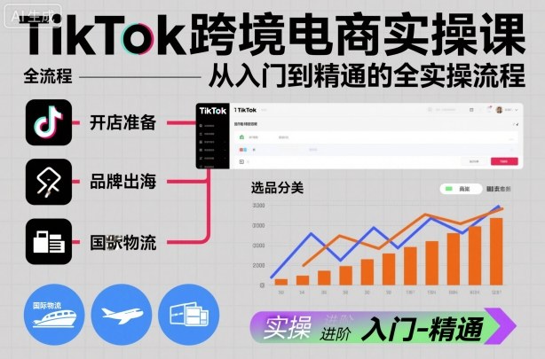 TikTok跨境电商实操课，从入门到精通的全实操流程-悟空知识星球