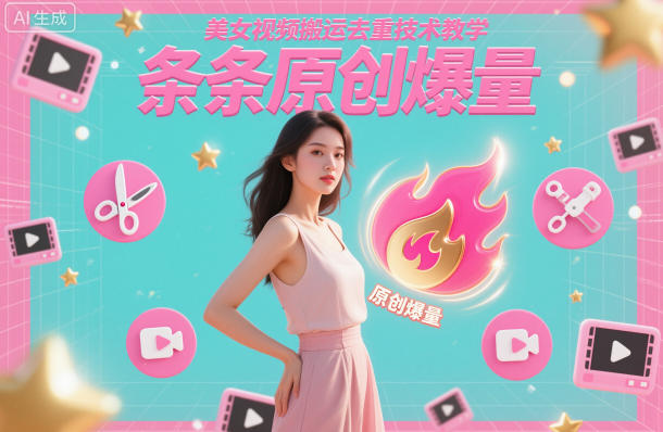 美女视频搬运去重技术教学，条条原创爆量-悟空知识星球