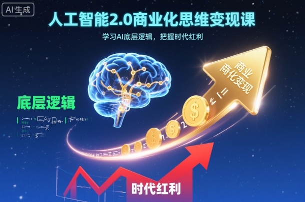 人工智能2.0商业化思维变现课，学习AI底层逻辑，把握时代红利-悟空知识星球