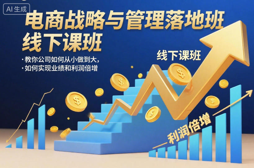 电商战略与管理落地班线下课，教你公司如何从小做到大，如何实现业绩和利润倍增【录音】-悟空知识星球