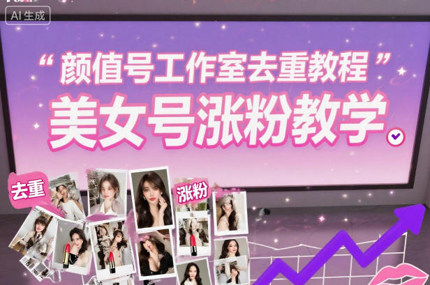 颜值号工作室去重教程，美女号涨粉教学-悟空知识星球