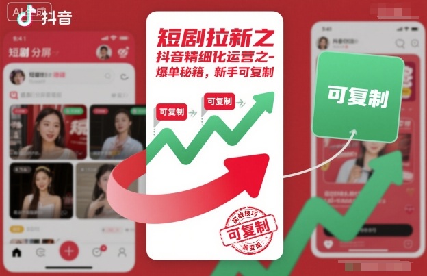 短剧拉新之抖音精细化运营之爆单秘籍,新手可复制-悟空知识星球