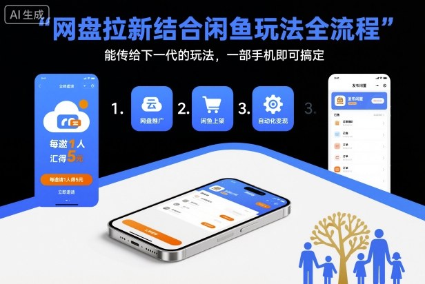 网盘拉新结合闲鱼玩法全流程，能传给下一代的玩法，一部手机即可搞定（附入口渠道以及实操教程）-悟空知识星球