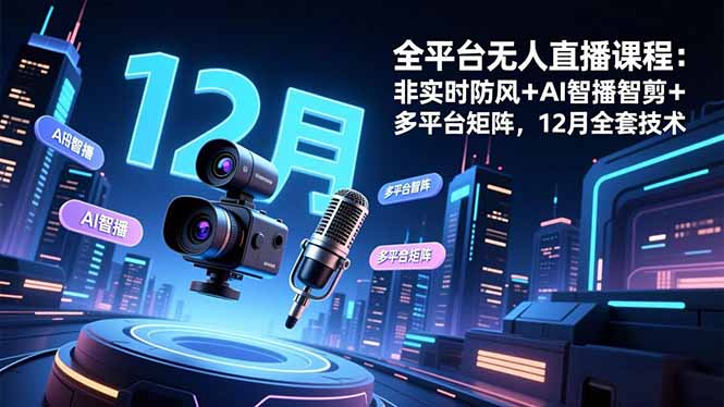 (16754期)全平台无人直播课程:非实时防风+AI智播智剪+多平台矩阵,12月全套技术-悟空知识星球