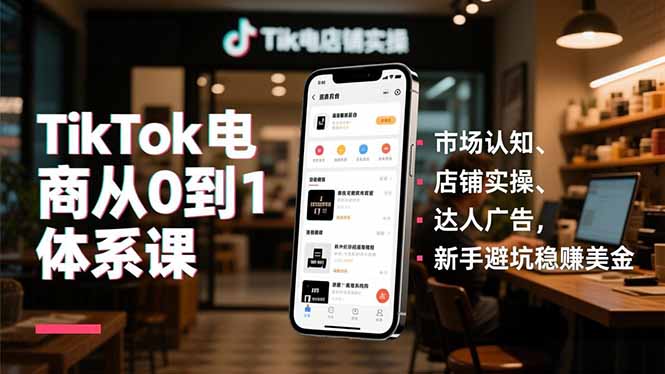 (16818期)TikTok电商从0到1体系课,市场认知、店铺实操、达人广告,新手避坑稳赚美金-悟空知识星球