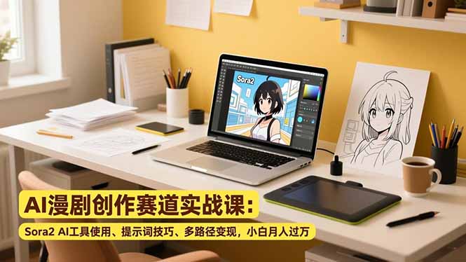 （16936期）AI漫剧创作赛道实战课：Sora2 AI工具使用、提示词技巧、多路径变现，小白月入过万-悟空知识星球