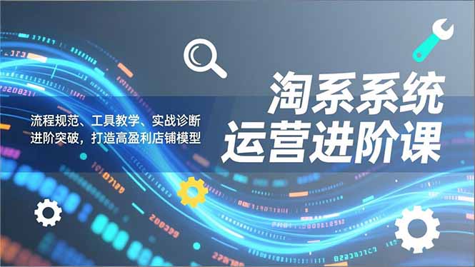 （16927期）淘系系统运营进阶课2.0，流程规范、工具教学、实战诊断，进阶突破，打造高盈利店铺模型-悟空知识星球
