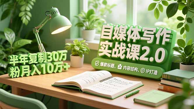 (16734期)自媒体写作实战课2.0,爆款标题、内容结构、IP打造,半年复制30万粉月入10万+-悟空知识星球
